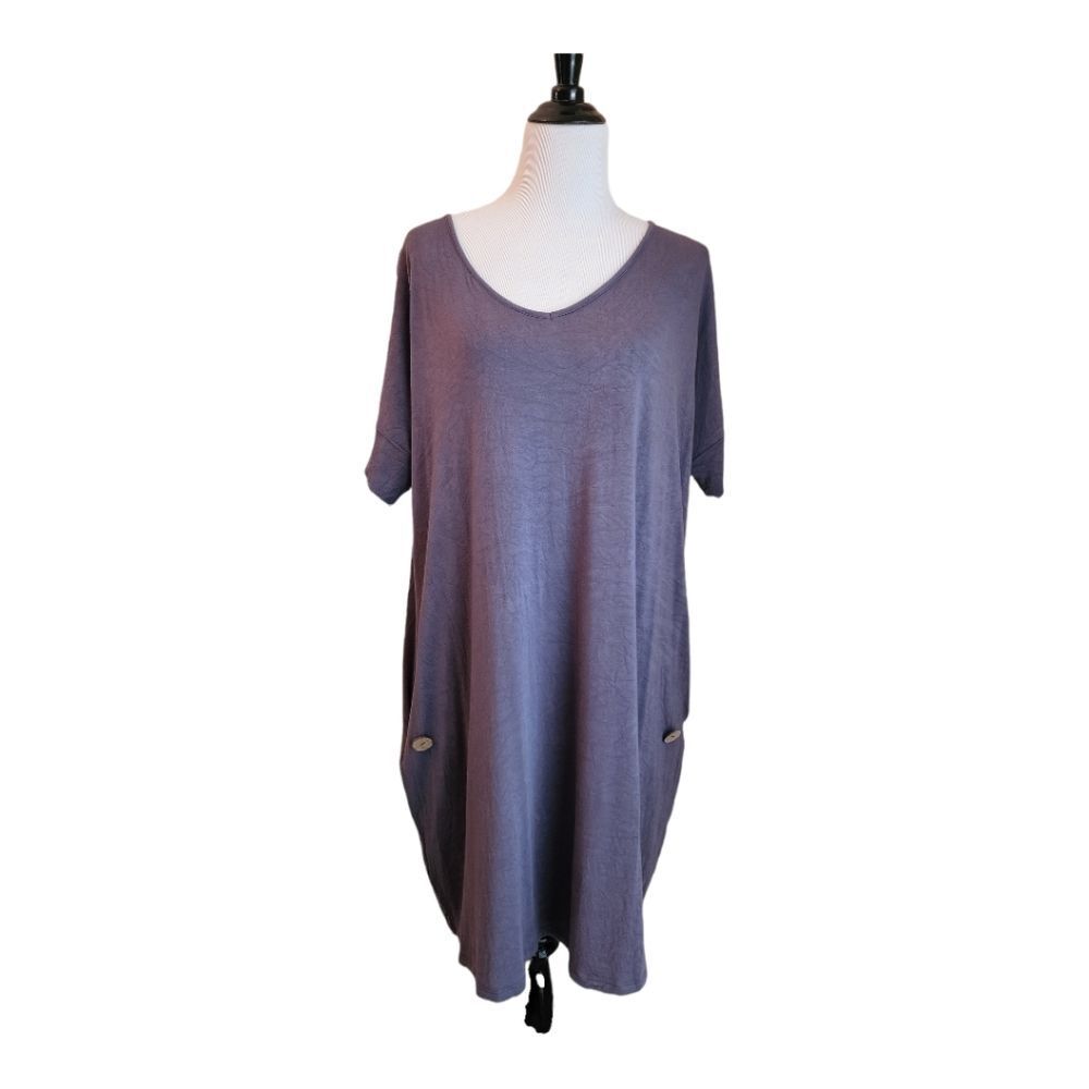 NWOT 1X Grey Dress with Pockets